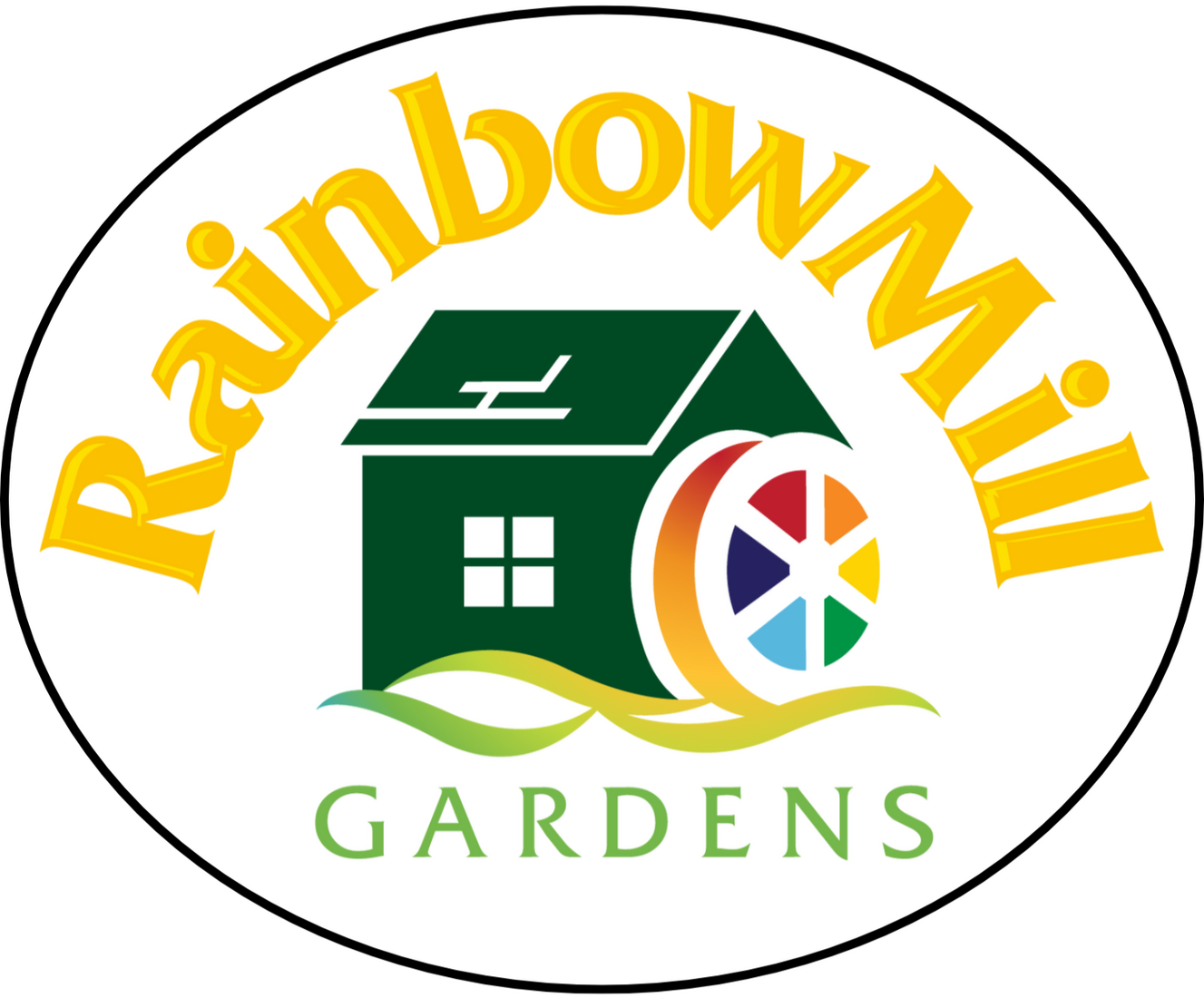 Rainbow Mill Gardens Logo Rainbow Mill Gardens Logo
